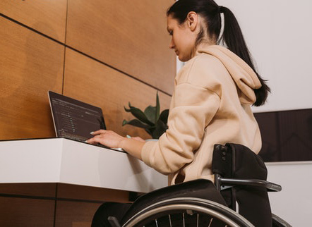 woman in wheelchair
